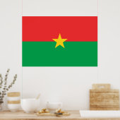 Poster Drapeau du Burkina Faso (Cuisine)