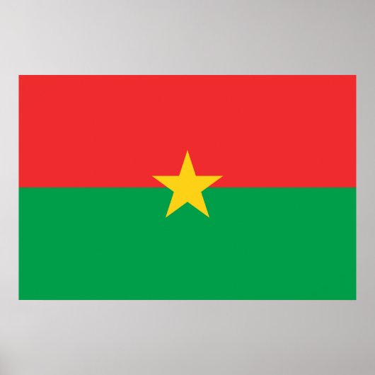 Poster Drapeau du Burkina Faso (Devant)