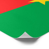 Poster Drapeau du Burkina Faso patriotique (Coin)