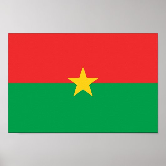 Poster Drapeau du Burkina Faso patriotique (Devant)