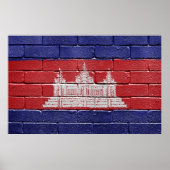 Poster Drapeau du Cambodge (Devant)