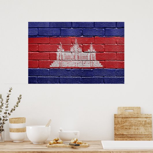 Poster Drapeau du Cambodge (Cuisine)