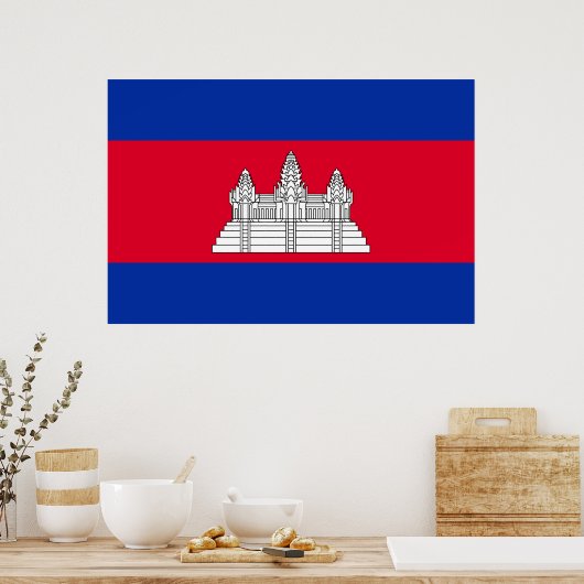 Poster Drapeau du Cambodge (Cuisine)