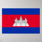 Poster Drapeau du Cambodge (Devant)