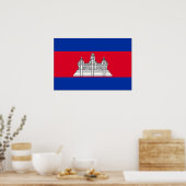 Poster Drapeau du Cambodge (Cuisine)