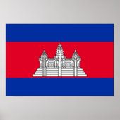 Poster Drapeau du Cambodge (Devant)