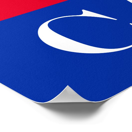 Poster Drapeau du Cambodge (Coin)