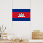 Poster drapeau du Cambodge (Cuisine)