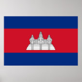 Poster drapeau du Cambodge (Devant)