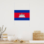 Poster Drapeau du Cambodge patriotique (Cuisine)