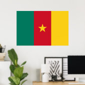 Poster Drapeau du Cameroun (Bureau à domicile)