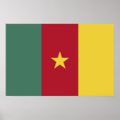 Poster drapeau du Cameroun (Devant)