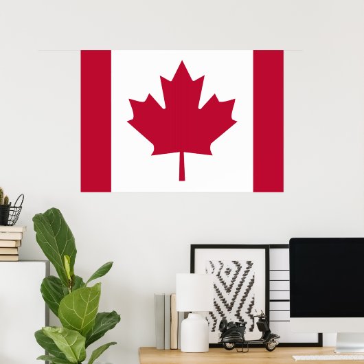 Poster Drapeau du Canada (Bureau à domicile)