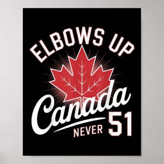Poster Drapeau du Canada Jamais 51 (Devant)