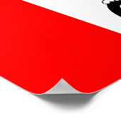 Poster Drapeau du Canada Rouge Blanc Feuille d'érable Can (Coin)