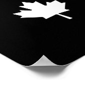 Poster Drapeau du Canada Vacances canadiennes Pêche Rando (Coin)