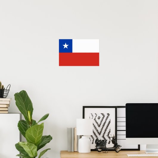 Poster Drapeau du Chili (Bureau à domicile)