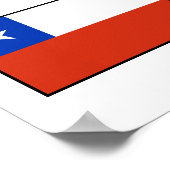 Poster Drapeau du Chili (Coin)