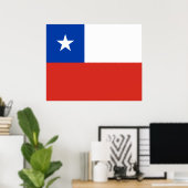Poster Drapeau du Chili (Bureau à domicile)