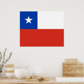 Poster Drapeau du Chili (Cuisine)