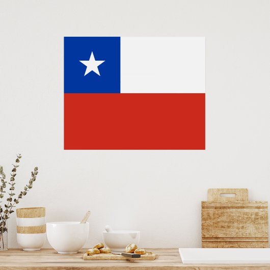 Poster Drapeau du Chili (Cuisine)