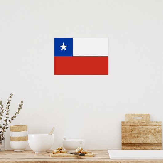 Poster Drapeau du Chili (Cuisine)