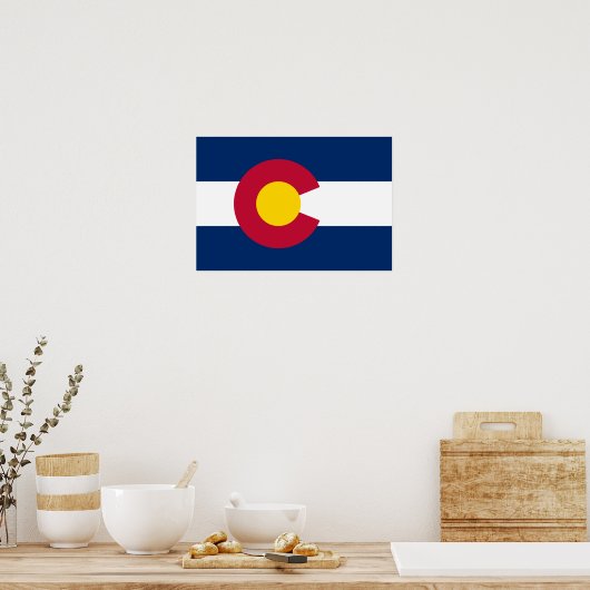 Poster Drapeau du Colorado (Cuisine)