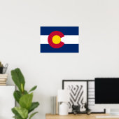 Poster Drapeau du Colorado (Bureau à domicile)