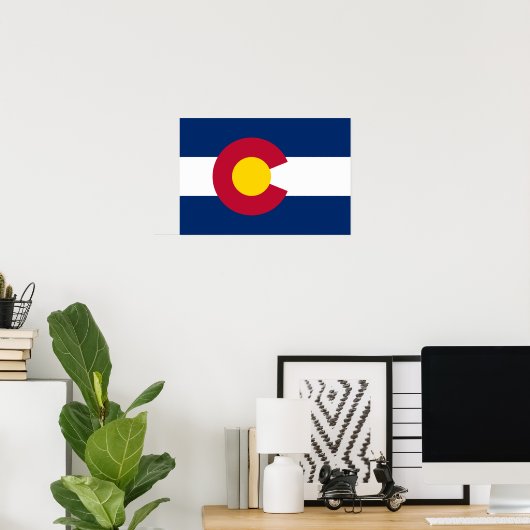 Poster Drapeau du Colorado (Bureau à domicile)
