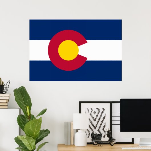 Poster Drapeau du Colorado (Bureau à domicile)
