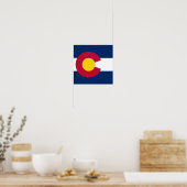 Poster Drapeau du Colorado, l'État du centenaire, Colorad (Cuisine)