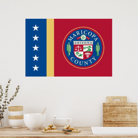 Poster Drapeau du comté de Maricopa (Arizona) (Cuisine)