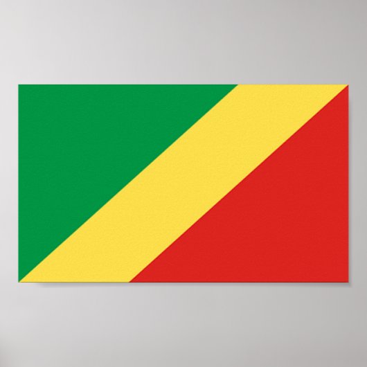 Poster Drapeau du Congo (Devant)