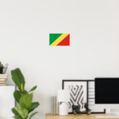 Poster Drapeau du Congo (Bureau à domicile)