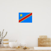 Poster Drapeau du Congo Kinshasa (Cuisine)