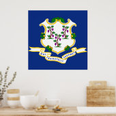 Poster Drapeau du Connecticut (Cuisine)