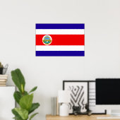 Poster Drapeau du Costa Rica (Bureau à domicile)