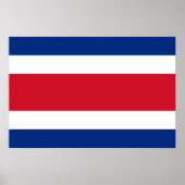 Poster Drapeau du Costa Rica (Devant)