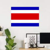 Poster Drapeau du Costa Rica (Bureau à domicile)
