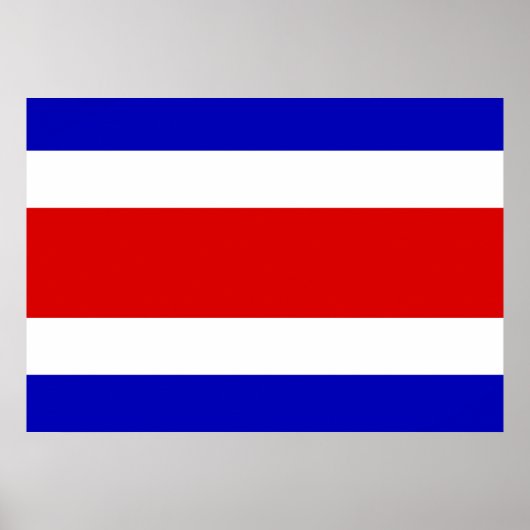 Poster Drapeau du Costa Rica (Devant)
