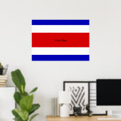 Poster Drapeau du Costa Rica (Bureau à domicile)