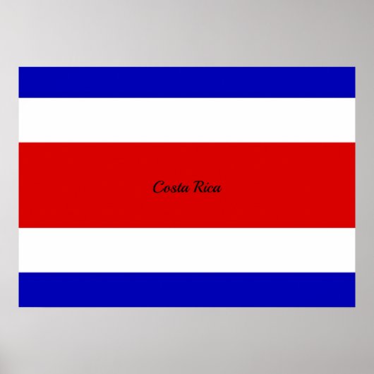Poster Drapeau du Costa Rica (Devant)
