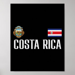 Poster Drapeau du Costa Rica Football Fan Hommes Femmes E