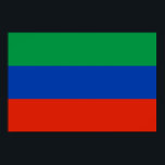 Poster Drapeau du Daghestan<br><div class="desc">Drapeau patriotique du Daghestan.</div>