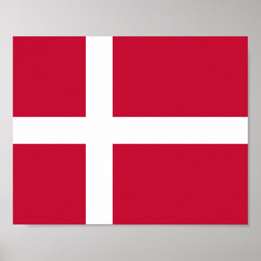 Poster Drapeau du Danemark (Devant)