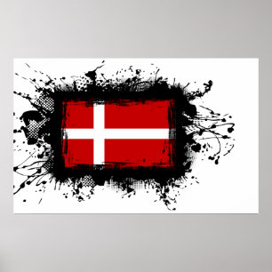 Poster Drapeau du Danemark