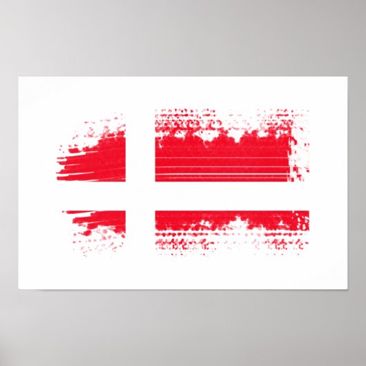 Poster Drapeau du Danemark (Devant)