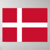 Poster Drapeau du Danemark (Devant)