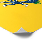 Poster Drapeau du dragon chinois de la dynastie Qing de C (Coin)