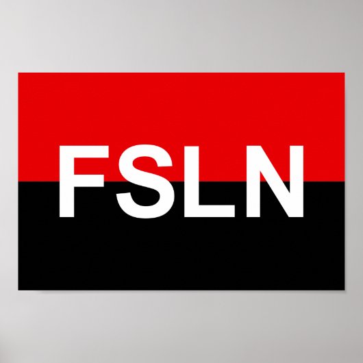 Poster Drapeau du FSLN (Devant)